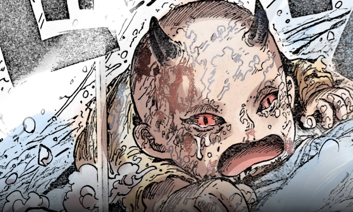 Demonfleet12's tweet photo. #ONEPIECE1153 

Baby Loki crying while trying to crawl up the Adam tree 😭💔 https://t.co/nNc01UTfuq