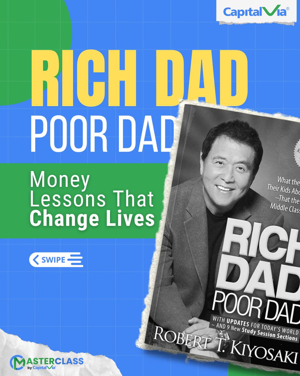 CapitalVia's tweet photo. Are you afraid of failure?
📖 Rich Dad Poor Dad by Robert Kiyosaki says:
•Failure = part of success
•You’re only poor if you give up
Most people never get rich because they never even start.
Start here 👇
https://t.co/2ttxYFVXeb
#FinancialWisdom #WealthBuilding  #CapitalVia https://t.co/ivWiA4xbpJ