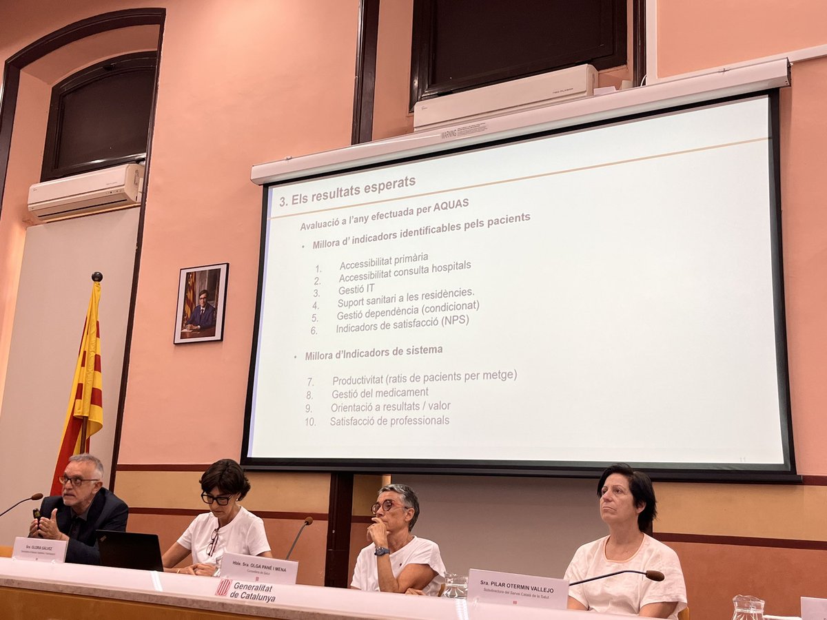 Reunió ahir del Consell de Salut de Catalunya, òrgan de participació comunitària al sistema sanitari públic de Catalunya.

La Consellera de Salut Olga Pané va presentar el seu Informe i també vam conèixer les dades d’activitat 2024  del Catsalut.

#Participació #SalutComunitària