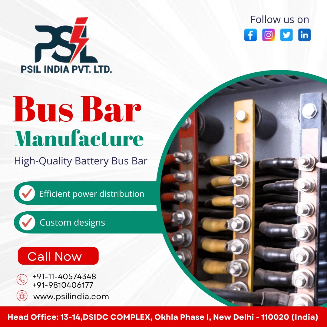 psilmanufature's tweet image. BUS BAR MANUFACTURER IN DELHI

📍 Visit us: psilindia.com
📞 Call Now: +91-11-40574348 | +91-9810406177
📌 Head Office: DSIDC Complex, Okhla Phase I, New Delhi – 110020 (India)
#BusBarManufacturer #BatteryBusBar #PowerDistributionSolutions