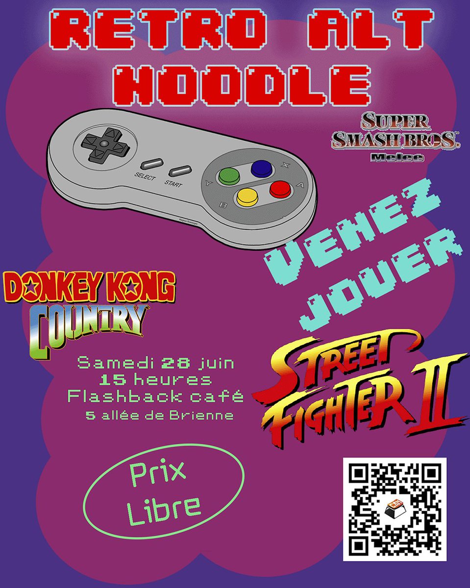 Rappel pour tout les amoureux du rétro ou qui veulent découvrir, voici notre évènement rétro! Mini tournois, speedrun et champion à vaincre !!! Le prix est libre !! Venez en nombre !!