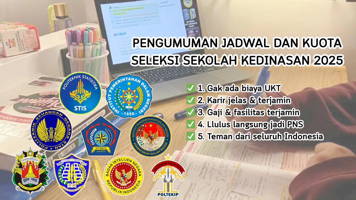 ambisvivi's tweet image. 📚Persiapan SKD Sekdin 2025

yuk, intip jadwal dan kuotanya👇
bit.ly/ChannelWAMasuk…

#stan #stis #ipdn #stmkg #akpol #poltekim
