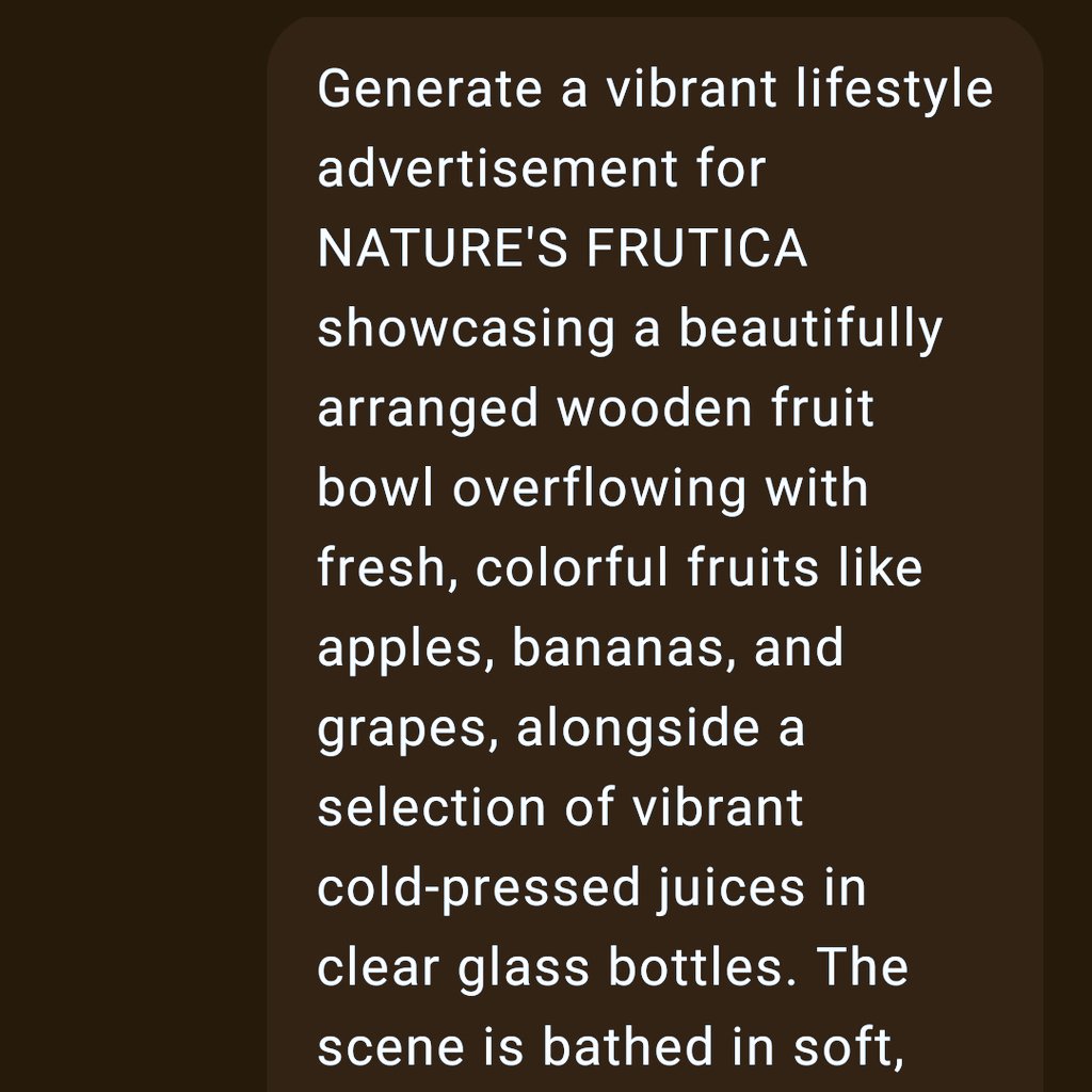 Gideon_123m's tweet image. Chakam 
 Your missing my packages
  Still using Ai like its nothing 🔥🥰
&quot;Prompted by AI. Powered by nature. 🍏🍊 #NaturesFrutica #AIPrompter #HealthyLiving&quot;