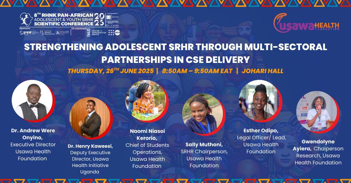 Center for Reproductive Rights Africa (@reprorightsafr) on Twitter photo Happening now at the 8th RHNK Pan-African AYSRHR Conference
<a href="/usawafoundation/">usawa_healthfoundation</a> is leading a powerful session on strengthening adolescent SRHR through multi-sectoral partnerships in comprehensive sexuality education delivery.
Real conversations, real solutions—shaping a future Happening now at the 8th RHNK Pan-African AYSRHR Conference
<a href="/usawafoundation/">usawa_healthfoundation</a> is leading a powerful session on strengthening adolescent SRHR through multi-sectoral partnerships in comprehensive sexuality education delivery.
Real conversations, real solutions—shaping a future