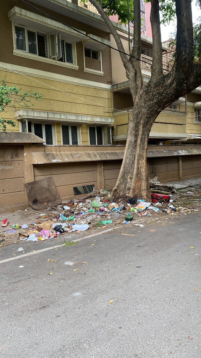 These are all complaints (20770914, 20775860) I lodged with the  BSWML whatsapp number 9448197197 @BBMPCOMM @BBMPAdmn - no action taken so far. Jayanagar 1st block - a prime area - has trash heaps all over. #Bengaluru