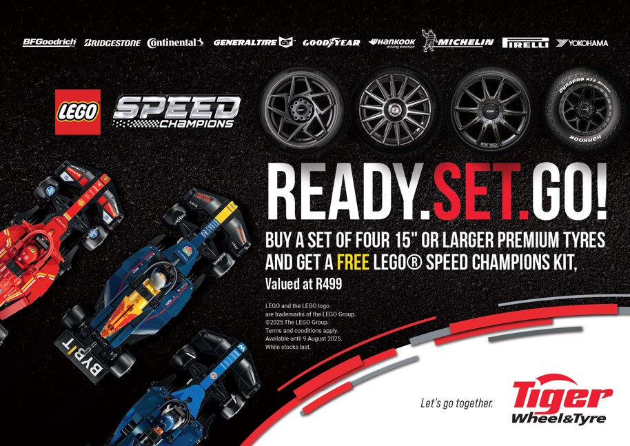 Start your winter road trip in pole position with Tiger Wheel &amp; Tyre’s limited-edition LEGO® giveaway

tinyurl.com/2xvu56qd

#ArriveAlive <a href="/TigerWheelnTyre/">tigerwheelntyre</a> <a href="/dealerfloor/">Dealerfloor</a>