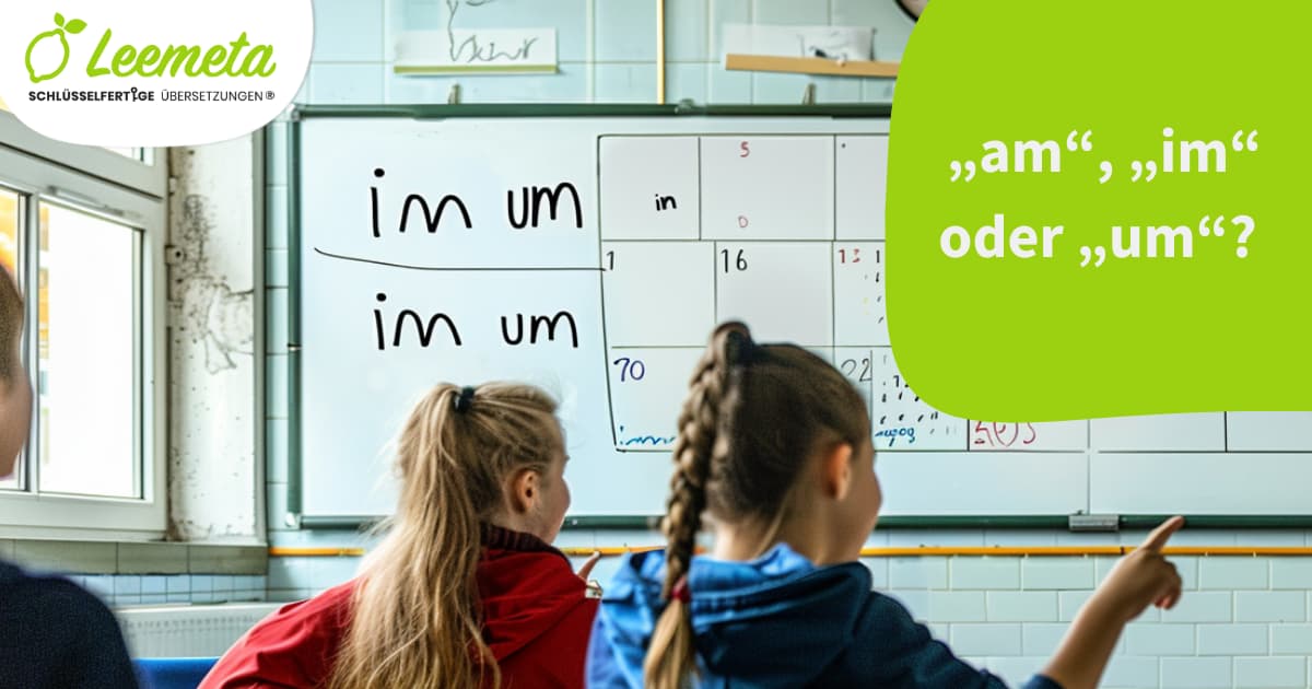 Verwechseln Sie „am“, „im“ und „um“ noch? 🌀 Schluss damit! In unserem neuen Blogbeitrag zeigen wir Ihnen endlich, wann welche Zeitpräposition passt – einfach erklärt und mit Beispielen! 👉 zurl.co/EtMMB ⏰ 
#amimum #Leemeta