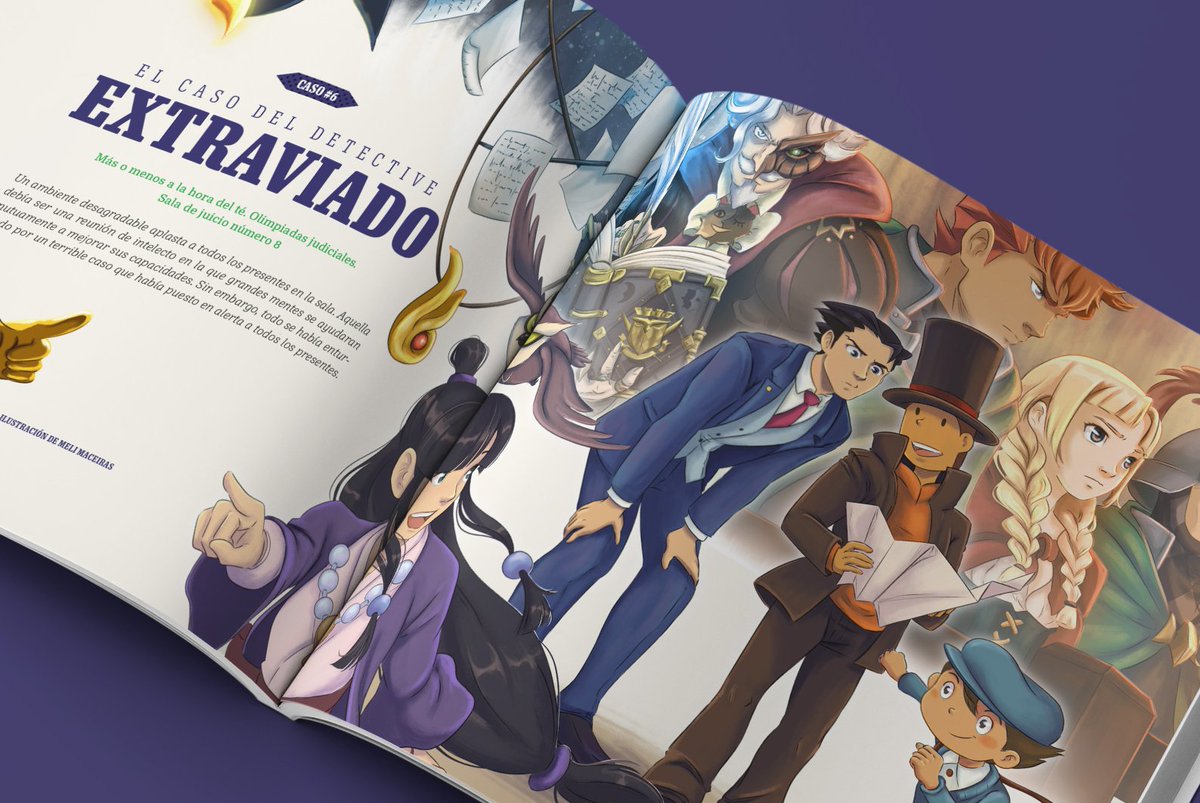 GamesTribune's tweet photo. 🧩CASO 6: ¡Aquí hay un puzle sin resolver!

Ace Attorney ha viajado y colaborado por todo el mundo. ¡Cruzándose con el mismísimo Profesor Layton!

En nuestro especial, ahondamos en las entregas más únicas y otras adaptaciones

🎨Ilustra @melimsart https://t.co/L9PHK6JKNR