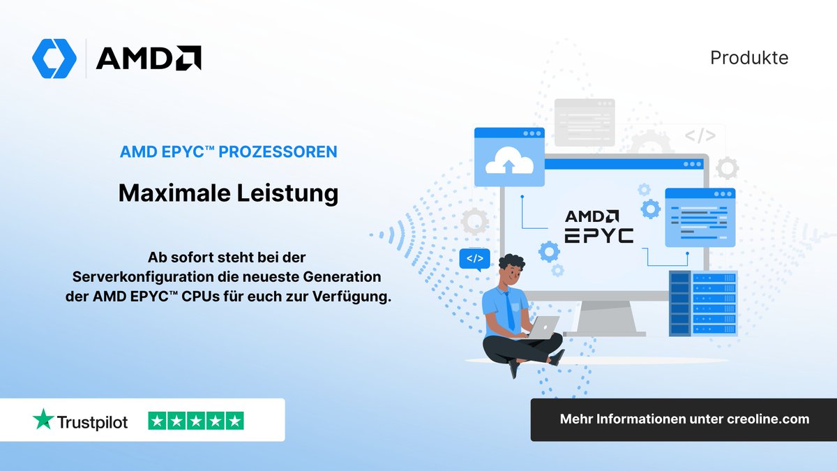 Die neueste Generation der AMD EPYC™ Prozessoren steht bereit für die Konfiguration eurer Server! 🚀
Dadurch erhaltet ihr: Mehr Leistung, höhere Effizienz und eine optimale Performance für anspruchsvolle Workloads. 💪

Jetzt konfigurieren 👉 creol.ink/xrrzx 

#AMD #EPYC