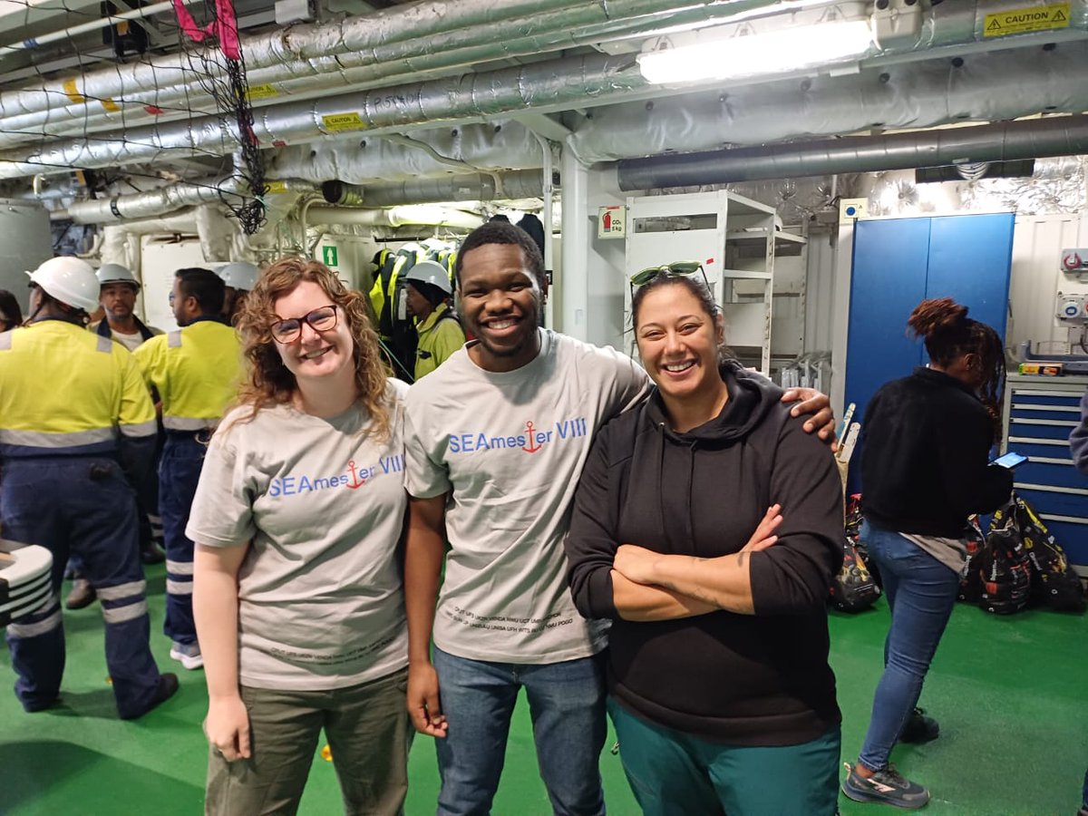 🚢Anchor staff aboard the 2025 SEAmester cruise (as students &amp; teachers)!

<a href="/Seamester/">Seamester</a> trains SA marine scientists in a practical environment onboard the SA Agulhas II 

They fought the winter coldfronts, but managed to carry out metocean sampling, biological dissections and more!