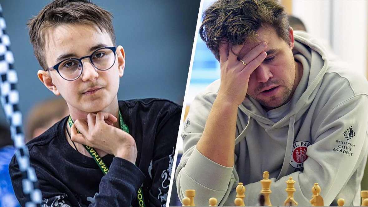 russembkenya's tweet photo. 🏆♟️ CHECKMATE: 15-year-old Russian schoolboy Maxim Ivannikov defeated the great Norwegian Magnus Carlsen

The 16th world CHESS champion lost the game after 33 moves 

Maxim took the title of FIDE Candidate Master https://t.co/zyEJs3pAYa