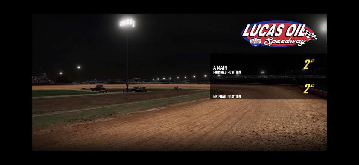 HotWheelsOnDirt's tweet photo. What a race, what a finish! 🏎️
Almost got the W… 😕😏

Results: 2nd…aka First Loser 🥈
🏁 Winner: Peter Britten (still a weenie)
📊 Standings: P5
🎮 Difficulty: Hard
📅 Race 13/25

#5thGenRacing #LucasOilSpeedway #SimRacing #DirtTrack #PS5 #WoO #TwitchStreamer #iRacing #G29 https://t.co/o2j9Xe3DnV