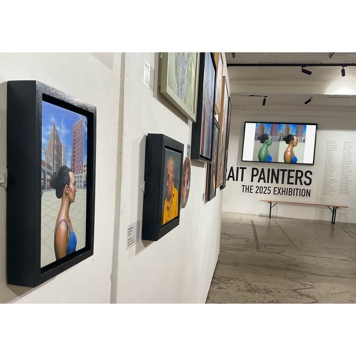 The Contemporary British Portrait Painters Exhibition is open from today till July 5th. My new diptych painting ‘Off-plan/New-build’ &amp; ‘Girl in A Grid’ are on display, &amp; 62 other UK figurative painters. Free entry each day 10am-5pm. The Department Store, Brixton London, SW9 8FR