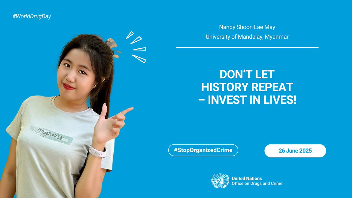 Across the #Mekong region, young advocates are building resilience through education, creativity, and peer support.

This #WorldDrugDay, we champion their efforts and urge all to #InvestInPrevention &amp; #StopOrganizedCrime.

🔗 bit.ly/WorldDrugDay20…