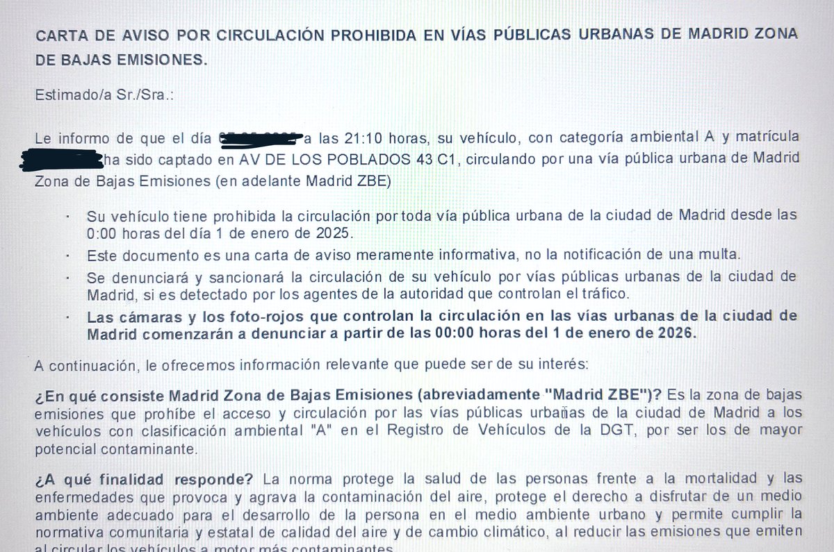 Sandra Ramos Martínez (@soysandraramos) on Twitter photo Lo del <a href="/MADRID/">Ayuntamiento Madrid</a> roza el acoso. Segunda carta de Aviso de la #ZBE que me llega en 2025.
Pago impuesto de circulación en Madrid (+120€), +ITV, resido en Madrid y me persiguen por no poder cambiar a un coche nuevo.
🤡Vergonzoso <a href="/ppopular/">Partido Popular</a>
<a href="/AlmeidaPP_/">José Luis Martínez-Almeida</a> <a href="/bcarabante/">Borja Carabante</a> <a href="/SinPegatinaDGT/">Plataforma de Vehículos Afectados por la Movilidad</a> Lo del <a href="/MADRID/">Ayuntamiento Madrid</a> roza el acoso. Segunda carta de Aviso de la #ZBE que me llega en 2025.
Pago impuesto de circulación en Madrid (+120€), +ITV, resido en Madrid y me persiguen por no poder cambiar a un coche nuevo.
🤡Vergonzoso <a href="/ppopular/">Partido Popular</a>
<a href="/AlmeidaPP_/">José Luis Martínez-Almeida</a> <a href="/bcarabante/">Borja Carabante</a> <a href="/SinPegatinaDGT/">Plataforma de Vehículos Afectados por la Movilidad</a>