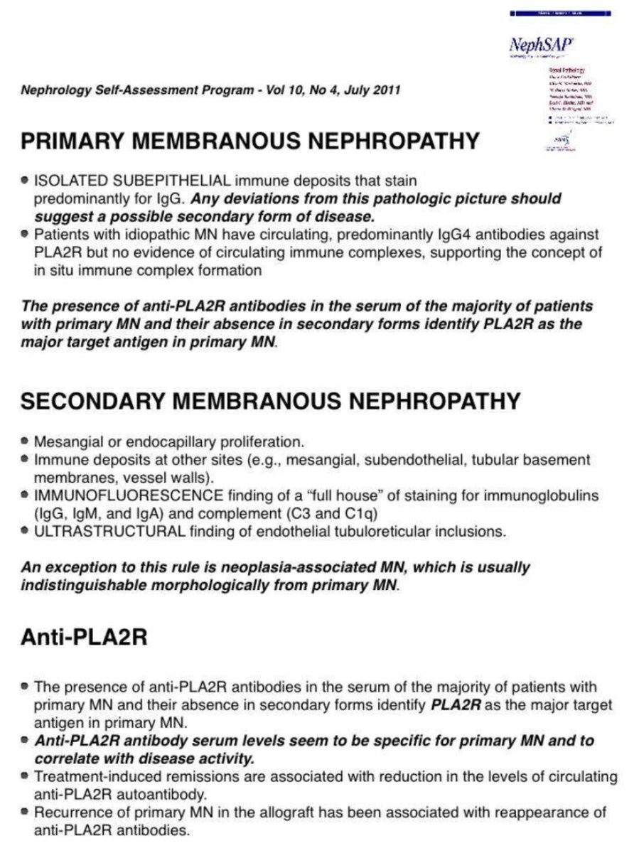 ISN Education (@isneducation) on Twitter photo 7/n #ECNeph <a href="/ISNkidneycare/">Int Society of Nephrology</a> <a href="/myadla/">manjusha yadla</a> <a href="/Dilushiwijay/">Dilushi Wijayaratne</a> <a href="/shubharthikar/">Shubharthi Kar, MD, FISN</a>
Lets check the differences between primary vs secondary MN
x.com/edgarvlermamd/… 7/n #ECNeph <a href="/ISNkidneycare/">Int Society of Nephrology</a> <a href="/myadla/">manjusha yadla</a> <a href="/Dilushiwijay/">Dilushi Wijayaratne</a> <a href="/shubharthikar/">Shubharthi Kar, MD, FISN</a>
Lets check the differences between primary vs secondary MN
x.com/edgarvlermamd/…