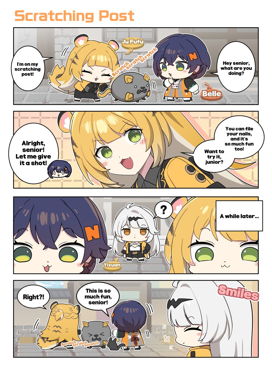 TYPEII_EN's tweet image. [ZZZZ] Issue 17
Scratching Post

※ Thank you, Yeon (연 선생님 @chinchilla_yeon) for producing this four panel comic.

#NextstopWaifei #zzzero #Yixuan #JuFufu #Belle