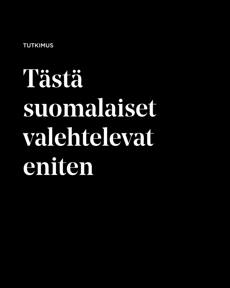 Mistä demarien kannattajat tai pomot valehtelevat? Kuka väittää tykkäävänsä anopista ja ketkä kertovat väritettyä totuutta viranomaisille? 🤔 Tulokset selviävät Tekirin Verianilla teettämästä kyselytutkimuksesta. Lue lisää verkkosivuiltamme 👉 tekir.fi/suomalainen-va…