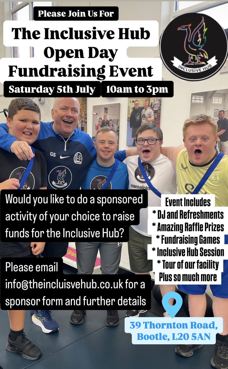The Inclusive Hub (@liamstarkey84) on Twitter photo As part of our Open Day Fundraising Event we’re able to raffle 2 x Hospitality tickets for Liverpool vs Bournemouth. (Courtesy of <a href="/ClubSportEvents/">Club Sports and Events</a>)
£10 Per Entry
To enter the raffle please inbox us
Draw takes place Sat 5th July at the Inclusive Hub.
Thankyou As part of our Open Day Fundraising Event we’re able to raffle 2 x Hospitality tickets for Liverpool vs Bournemouth. (Courtesy of <a href="/ClubSportEvents/">Club Sports and Events</a>)
£10 Per Entry
To enter the raffle please inbox us
Draw takes place Sat 5th July at the Inclusive Hub.
Thankyou