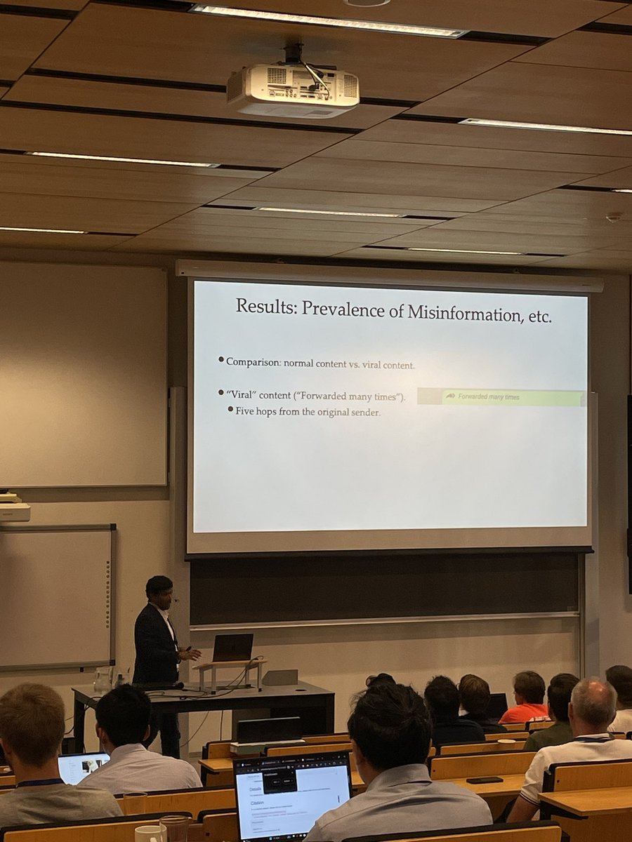icwsm's tweet image. Adamic-Glance Awardee Keynote: @gvrkiran on misinformation on whatsapp through the lens of a large data donation program #icwsm