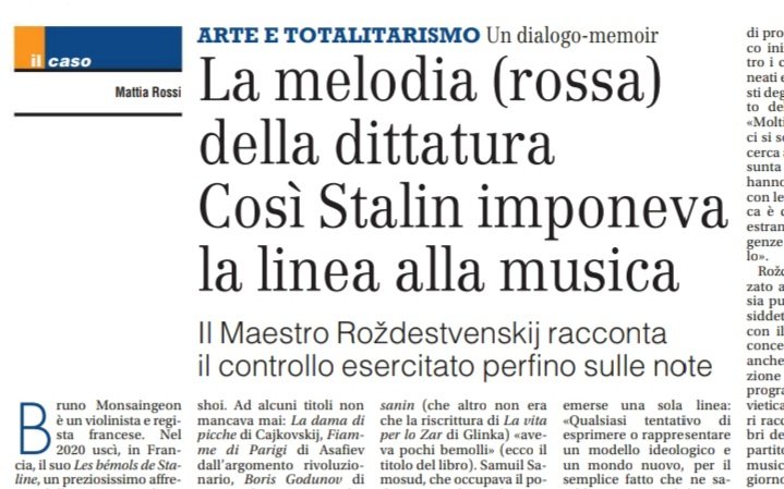 Mattia Rossi (@mattiaross1) on Twitter photo Stalin, l'Urss e la musica. Oggi sul Giornale con "I bemolli di Stalin" di Bruno Monsaingeon <a href="/ZecchiniEditore/">Zecchini Editore</a> Stalin, l'Urss e la musica. Oggi sul Giornale con "I bemolli di Stalin" di Bruno Monsaingeon <a href="/ZecchiniEditore/">Zecchini Editore</a>