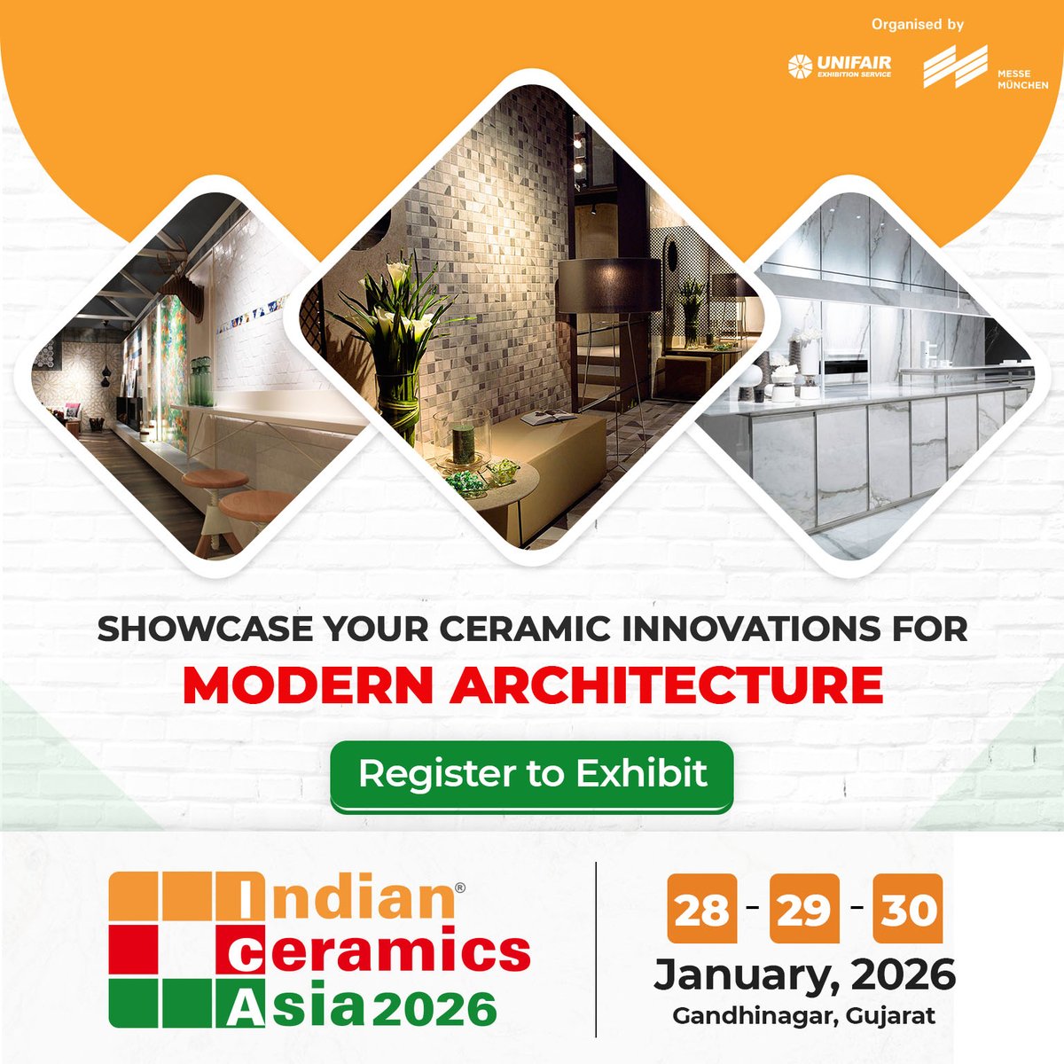 Indian_Ceramics's tweet image. Indian Ceramics Asia 2026 is your platform to showcase how your products are shaping the future of architecture and construction

Register to Exhibit - bit.ly/4if76f1

📌 Date - 28–30 January 2026
📍 Venue - Gandhinagar, Gujarat

#claymanufacturing #ceramicrawmaterials