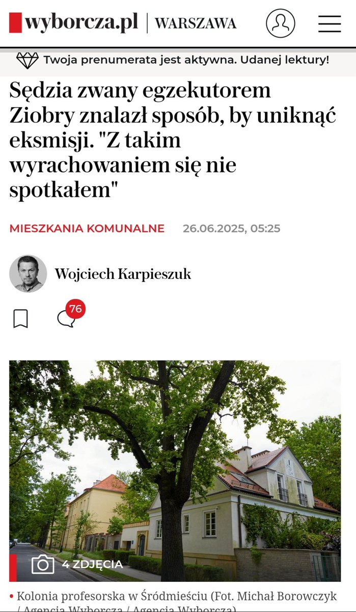 TLewandowskiPoz's tweet image. Czy sędzia zarabiający 20 tys zł/mc i posiadający dom jednorodzinny powinien zajmować 80 metrowe mieszkanie komunalne i płacić za nie 800 zł? Oczywiście NIE, dlatego tak potrzebne jest zniesienie dziedziczenia umów najmu w tym zasobie i weryfikacja dochodowa / majątkowa najemców.