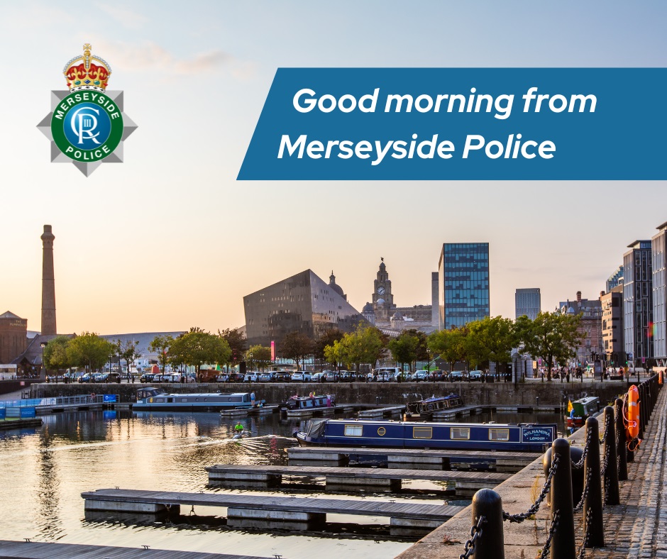 Good morning Merseyside! Team 3 with you today until 7pm. Please message with any enquiries or non-urgent reports. Always remember to dial 999 in an emergency. Stay Safe and enjoy your day