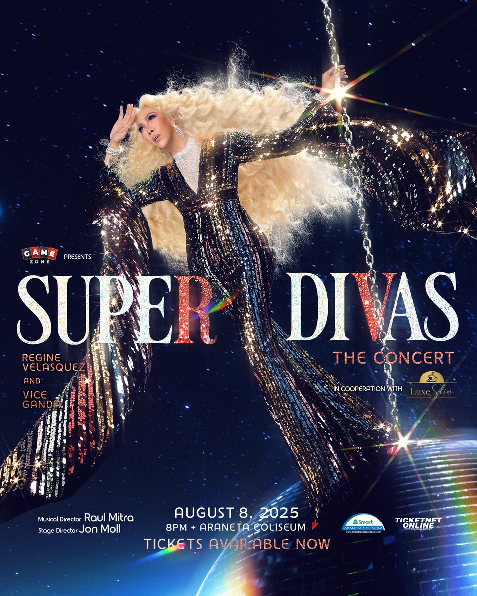 iMusicEnt_Inc's tweet photo. SUPERDIVAS
The Concert

AUGUST  8 &amp; 9, 2025 / 8 PM
Araneta Coliseum

TICKETS AVAILABLE NOW!!!
For tickets, please visit: 
 https://t.co/Or3uSSPCsn
Or call (028) 911 5555

#SUPERDIVASTHECONCERT
#VICEGANDA #REGINEVELASQUEZALCASID https://t.co/LL3GSotZFH