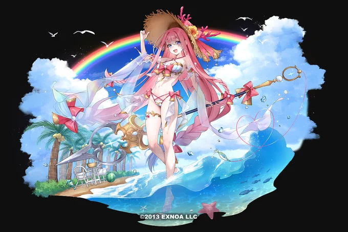 【龍宮城の夏 乙姫】描かせていただいてます よろしくお願いします! #千年戦争アイギス