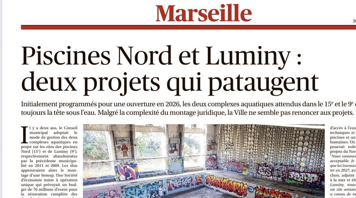 Une Volonté Pour Marseille (@uvpmarseille) on Twitter photo Cette majorité municipale n’a eu de cesse de vendre du rêve aux Marseillais pendant 5 ans. Les projets des piscines Nord et Luminy en sont un triste exemple. Un nouvel échec pour <a href="/BenoitPayan/">Benoît Payan</a> dont les promesses s’envolent les unes après les autres ! Cette majorité municipale n’a eu de cesse de vendre du rêve aux Marseillais pendant 5 ans. Les projets des piscines Nord et Luminy en sont un triste exemple. Un nouvel échec pour <a href="/BenoitPayan/">Benoît Payan</a> dont les promesses s’envolent les unes après les autres !