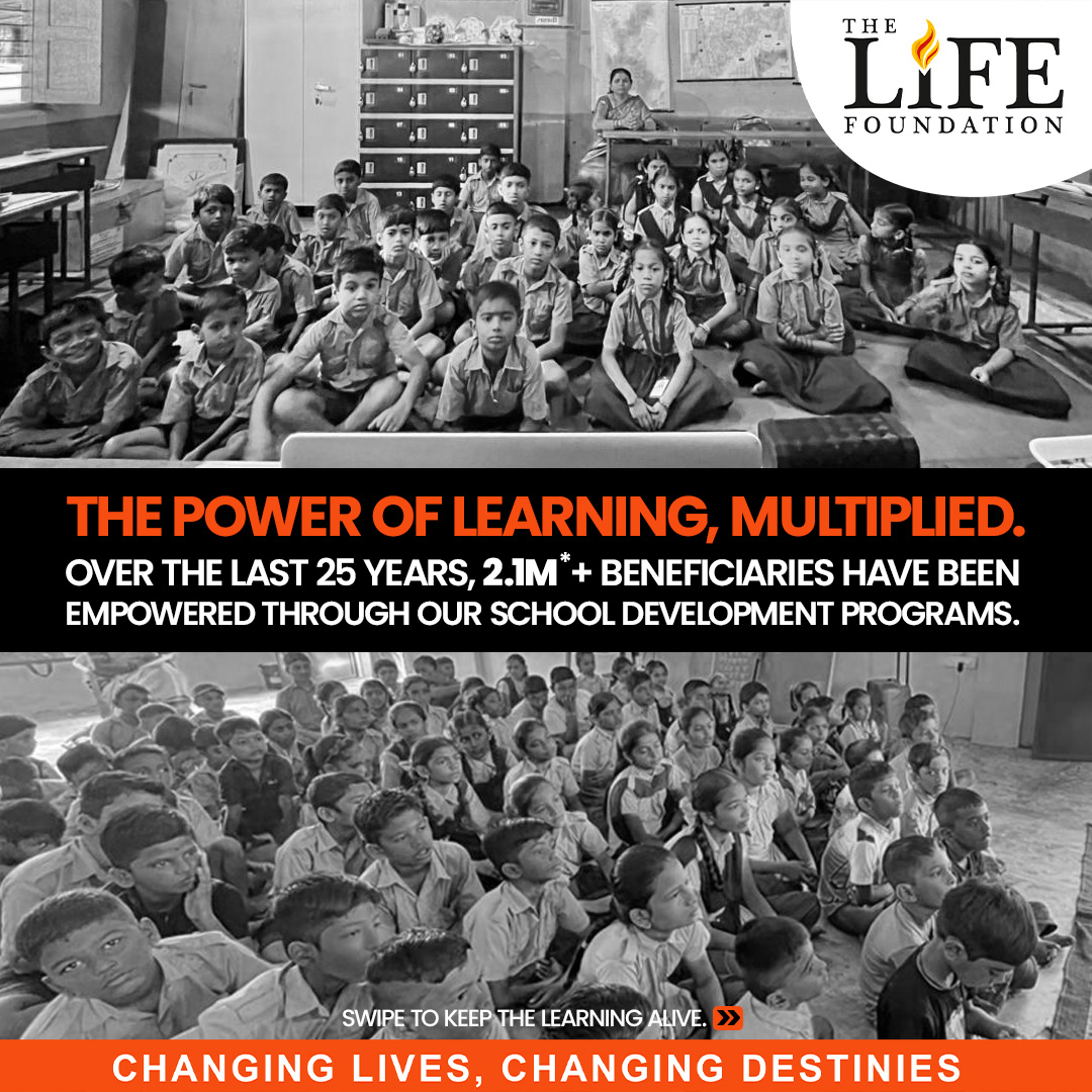TLFNGO's tweet photo. Over 25 years, The LIFE Foundation has believed in one simple truth: When you empower a child with education, you empower an entire community.
Through our School Development Program, we’ve impacted over 2.1M lives, enhancing learning environments and nurturing students across https://t.co/RWoVHMU5d5