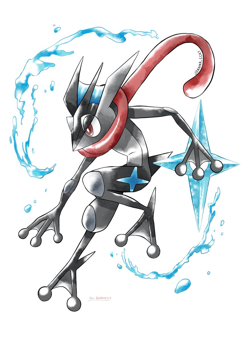 Shiny Greninja inspired by Sugimori’s style :)