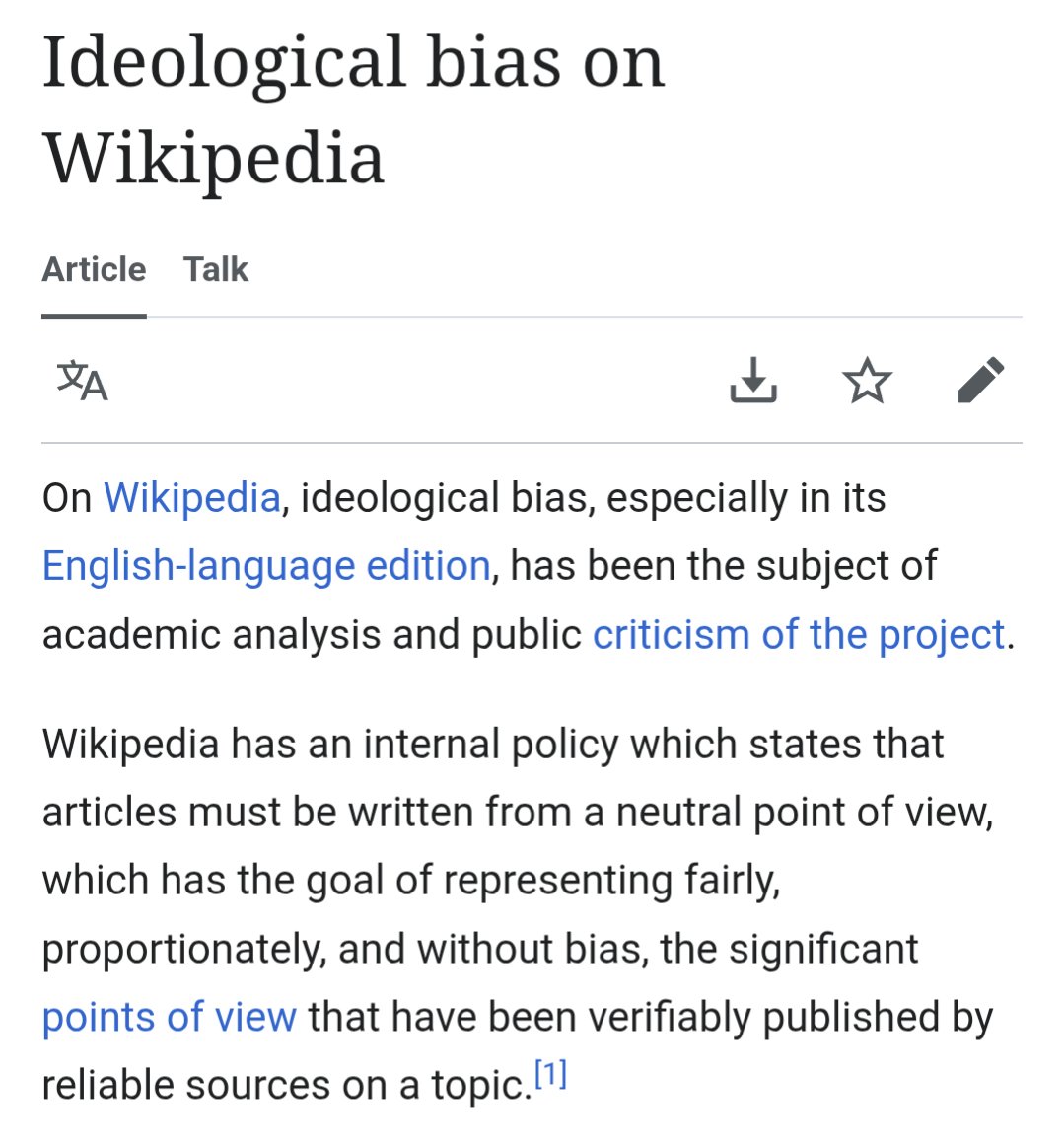 I don't know, Larry. Wikipedia has an entire article detailing how they aren't ideologically captured.

It's on Wikipedia, so it must be true!
