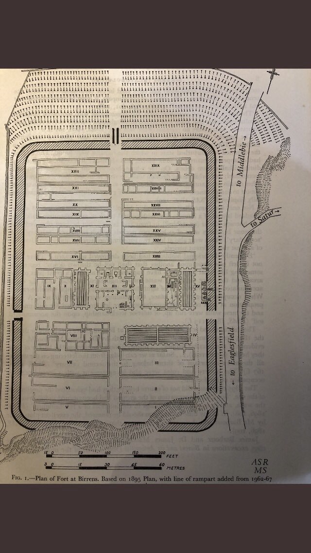 #RomanFortThursday In mid 2ndC Birrens was not typical of #Roman auxiliary forts. Its garrison was a double strength infantry &amp; cavalry cohort and 3 granaries rather than the usual 2, the 3rd being double sized. This may account for its latin name Blatobulgium (Flour Sack)