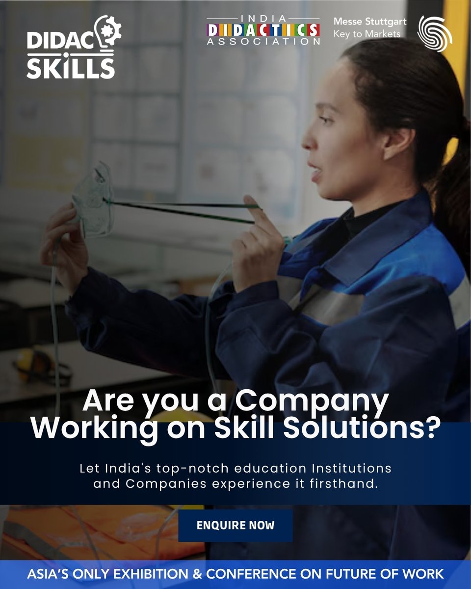 Whether you're advancing digital training tools, hands-on learning technologies, or scalable skilling programs, DIDAC Skills offers a curated space to demonstrate your impact and build lasting partnerships.

Register today: didacskills.com