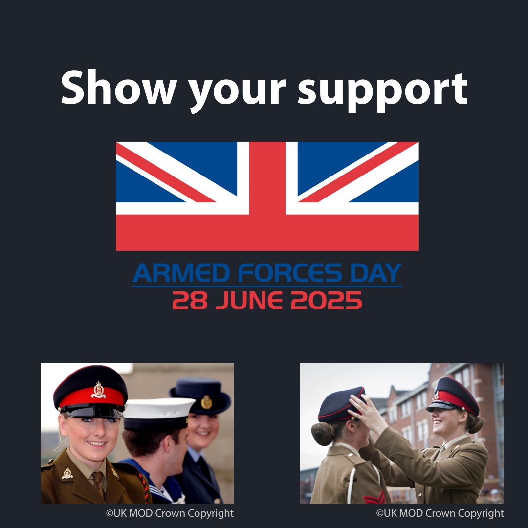 Armed Forces Week is a national celebration running from 22 to 28 June, culminating in special events across the country on Saturday 28 June.

Learn more about Armed Forces Week and find events near you:
army.mod.uk/events/armed-f…

#armedforcesweek #showyoursupport