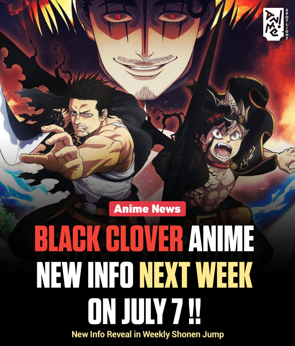Black Clover TV Anime will be revealing 'exciting information' next week in Weekly Shonen Jump Issue #32.