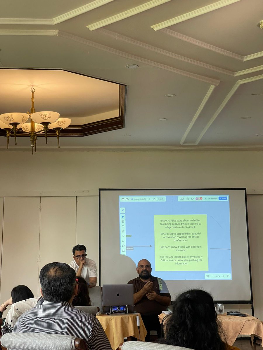mmfd_Pak's tweet photo. From May 28–30, MMfD hosted a digital disinformation bootcamp where journalists and editors tackled synthetic disinfo, newsroom accountability, and drafted SOPs for stronger editorial practices. A collective newsroom manifesto is underway.
#DigitalDisinformation #MediaIntegrity https://t.co/HLXI4sOyoD