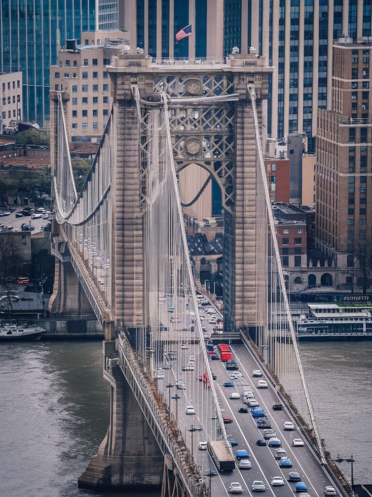 Beautiful View Of Brooklyn Bridge New York ⛽️🏛️🏎️