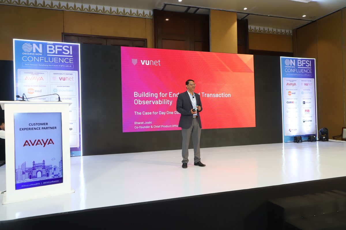 ObserveNow (@observenowmedia) on Twitter photo Bharat Joshi, Co-founder & Chief Product Officer at <a href="/vunetsystems/">VuNet Systems</a>, took the stage at ObserveNow 2nd #BFSIConfluence to share deep insights on: “Building for End-to-End Transaction Visibility: The Case for Day One Observability.”
For more info: tinyurl.com/4fsekcm3
#ObserveNow Bharat Joshi, Co-founder & Chief Product Officer at <a href="/vunetsystems/">VuNet Systems</a>, took the stage at ObserveNow 2nd #BFSIConfluence to share deep insights on: “Building for End-to-End Transaction Visibility: The Case for Day One Observability.”
For more info: tinyurl.com/4fsekcm3
#ObserveNow