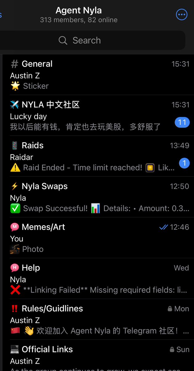 LHCrypt0 (@lhcrypt0) on Twitter photo 🔸Our telegram group is now bigger than our X chat! 
If you know any members in the Chinese community please let them know we now have a chat for the community in the telegram 
In the telegram you will also find Nyla art and you can see first hand the Nyla tg bot in action. 🔸Our telegram group is now bigger than our X chat! 
If you know any members in the Chinese community please let them know we now have a chat for the community in the telegram 
In the telegram you will also find Nyla art and you can see first hand the Nyla tg bot in action.