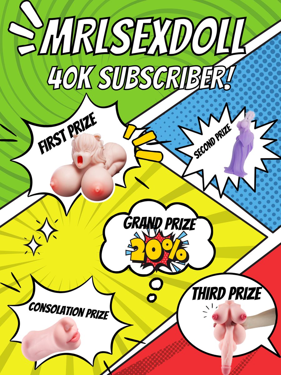 🎉 MRL Sex Doll 40K Milestone Giveaway!🎉 We're celebrating 40,000 members  with a new giveaway! 🎁 🔥 2nd Prize: Flower Fairy Anime Onahole 🔥 3rd  Prize: Mini Futa Lucy ⏰ June 26–27 (