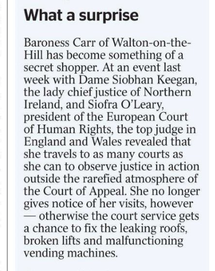 Lady Chief Justice. Thank you.