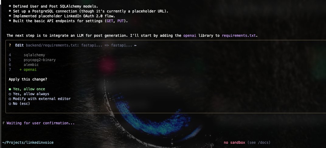 Lol! gemini suggesting to add openai when asked to add an llm.