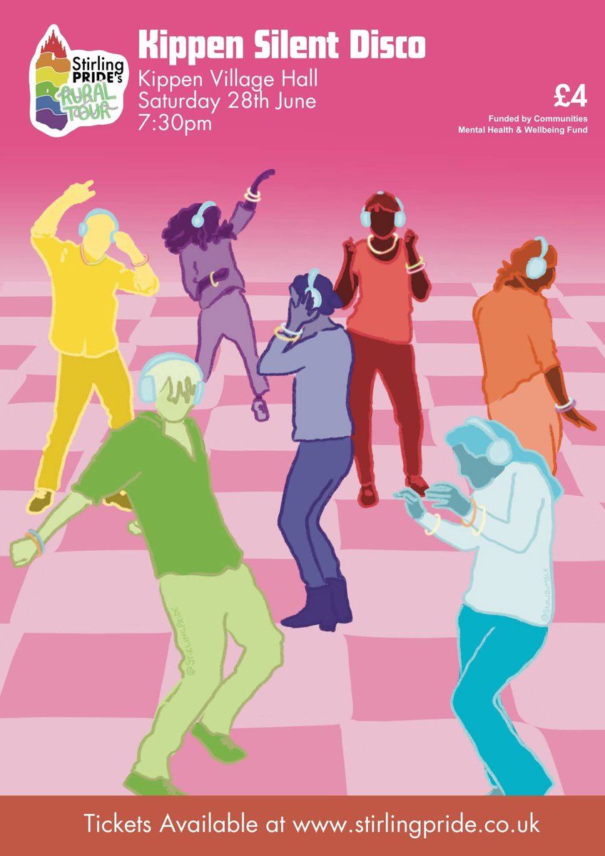 🏳️‍🌈 Who fancies a Boogie On Saturday!?

Stirling Pride’s Rural Tour arrives at Kippen Village Hall with a Silent Disco from 7.30pm. 

The event is BYOB and tickets and full details can be found here:

stirlingpride.co.uk/events/5xb3pcr…