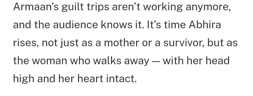 I will say this 100 times. Gen 4 should end with Abhira walking away from the toxic relationship. Atleast one good msg from this generation 🤞#yrkkh #yrkkh4