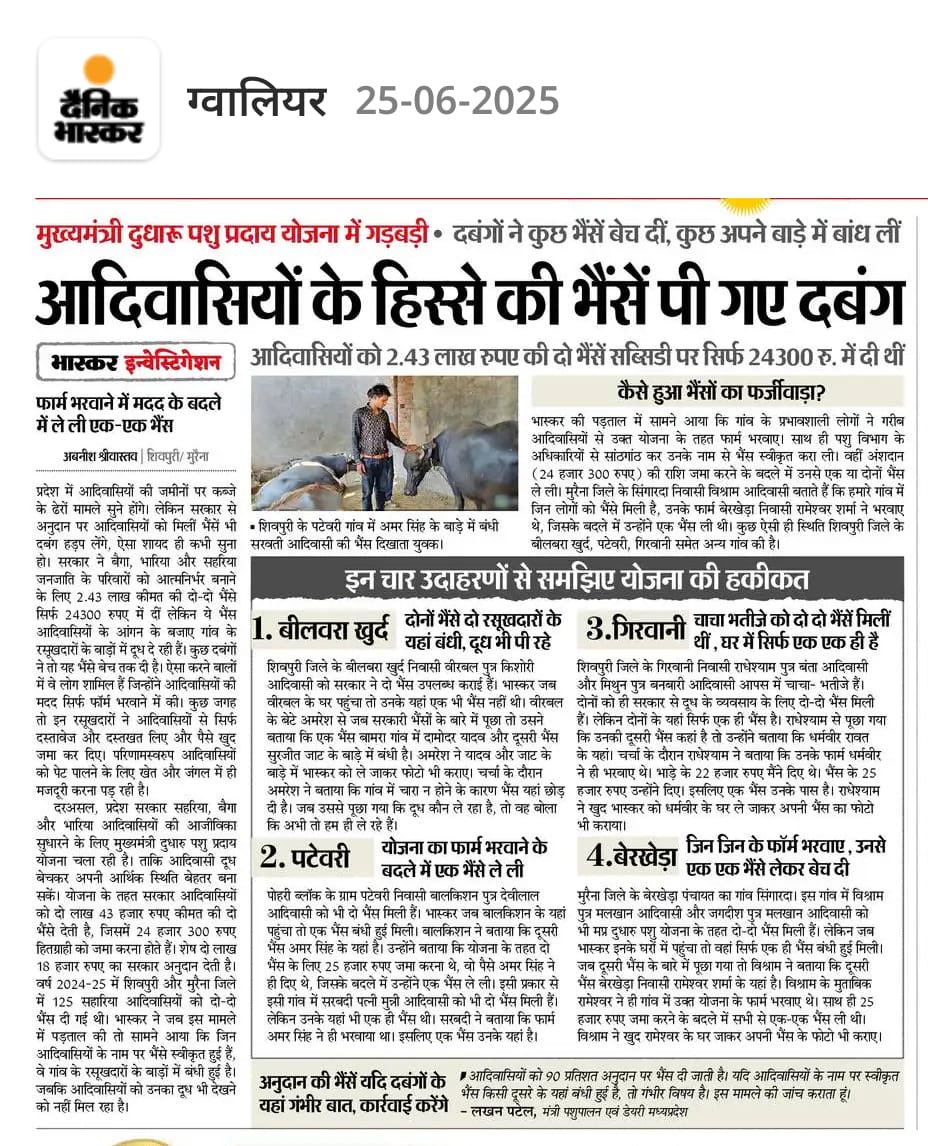 IYCMadhya's tweet image. आदिवासी हितैषी होने का दिखावा करने वाली केंद्र और भाजपा की राज्य सरकारें हर हद तक आदिवासी के अधिकारों का हनन कर रही हैं।

मध्यप्रदेश में सरकारी संरक्षण में दबंग प्रतिदिन आदिवासियों पर अत्याचार कर रहे हैं और सरकार मौन है।

#TribalRights #Atrocities #LawandOrder