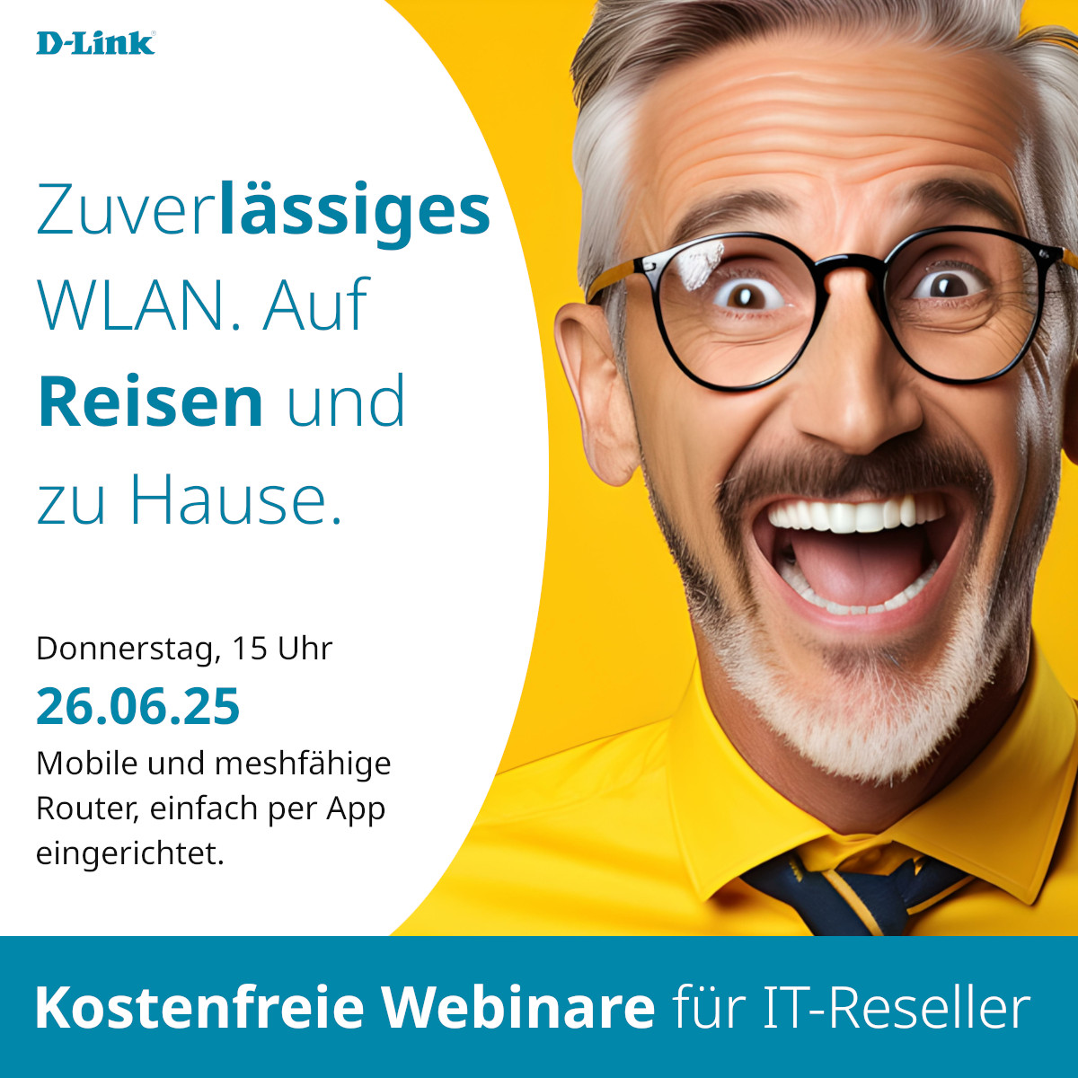 Dlink_GmbH's tweet image. Heute 15 Uhr Webinar für #ITReseller: Zuverlässige #WLAN-Erreichbarkeit. Wir stellen dir meshfähige und mobile #Router vor und zeigen, wie einfach die Einrichtung über die Falcon App ist, damit die WLAN-Erreichbarkeit zuhause und unterwegs gesichert ist 👉 t1p.de/y9ia3