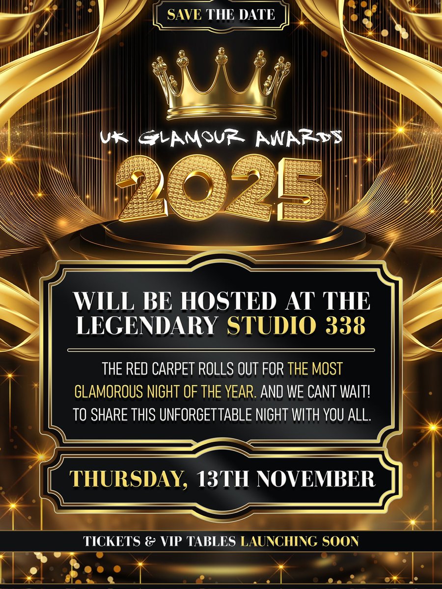 UK Glamour Awards ๐ฌ๐ง (@ukglamourawards) on Twitter photo ๐จ ITโS HAPPENINGGG! ๐จ
The moment youโve all been waiting forโฆ ๐โจ
UK GLAMOUR AWARDS 2025 is officially LOCKED IN ๐ and weโre going ALL OUT ๐๐ฝ๐บ๐ฝ
๐ Studio 338, London
๐
Thursday 13th November 2025
This isnโt just an event โ itโs THE event.
And you? You need to be there. ๐จ ITโS HAPPENINGGG! ๐จ
The moment youโve all been waiting forโฆ ๐โจ
UK GLAMOUR AWARDS 2025 is officially LOCKED IN ๐ and weโre going ALL OUT ๐๐ฝ๐บ๐ฝ
๐ Studio 338, London
๐
Thursday 13th November 2025
This isnโt just an event โ itโs THE event.
And you? You need to be there.